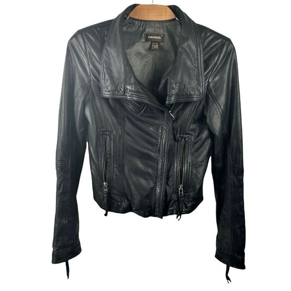 Danier Jackets & Blazers - Danier Black Moto Glove Leather Jacket Size XXS US 2-4